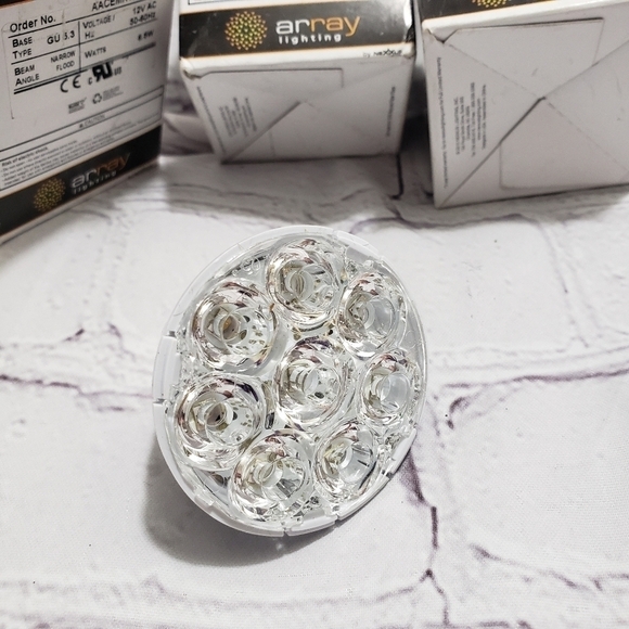 Array Lighting MR16 LED Bi-Pin 6.5 Watt Light Bulb Set Of 3 Dimmable GU 5.3 12V - Picture 3 of 6